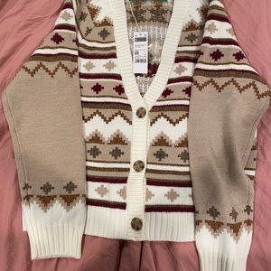 Jacquard Cardigan, NWT, United Colors of Benetton